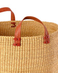 Large Storage Baskets with Leather Handles