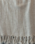 Extra Large Natural Linen Blanket