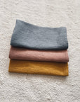 Blue Grey Waffle Linen Napkins