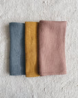 Blue Grey Waffle Linen Napkins