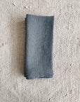 Blue Grey Waffle Linen Napkins