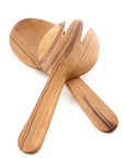 Short Wild Olive Wood Salad Servers