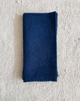 Navy Blue Waffle Linen Napkins