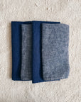 Navy Blue Waffle Linen Napkins