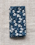 Blue Floral Linen Napkins