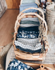 White and Black Check Linen Napkins