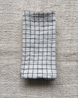 White and Black Check Linen Napkins