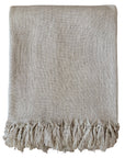 Extra Large Natural Linen Blanket