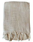 Hand Loomed Natural Cotton Blanket