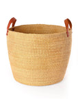 Large Storage Baskets with Leather Handles