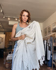 Extra Large Natural Linen Throw