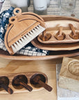 Olive wood Bowl and Spoon Trio