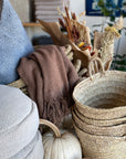 Extra Large Plant Dyed Linen Throw