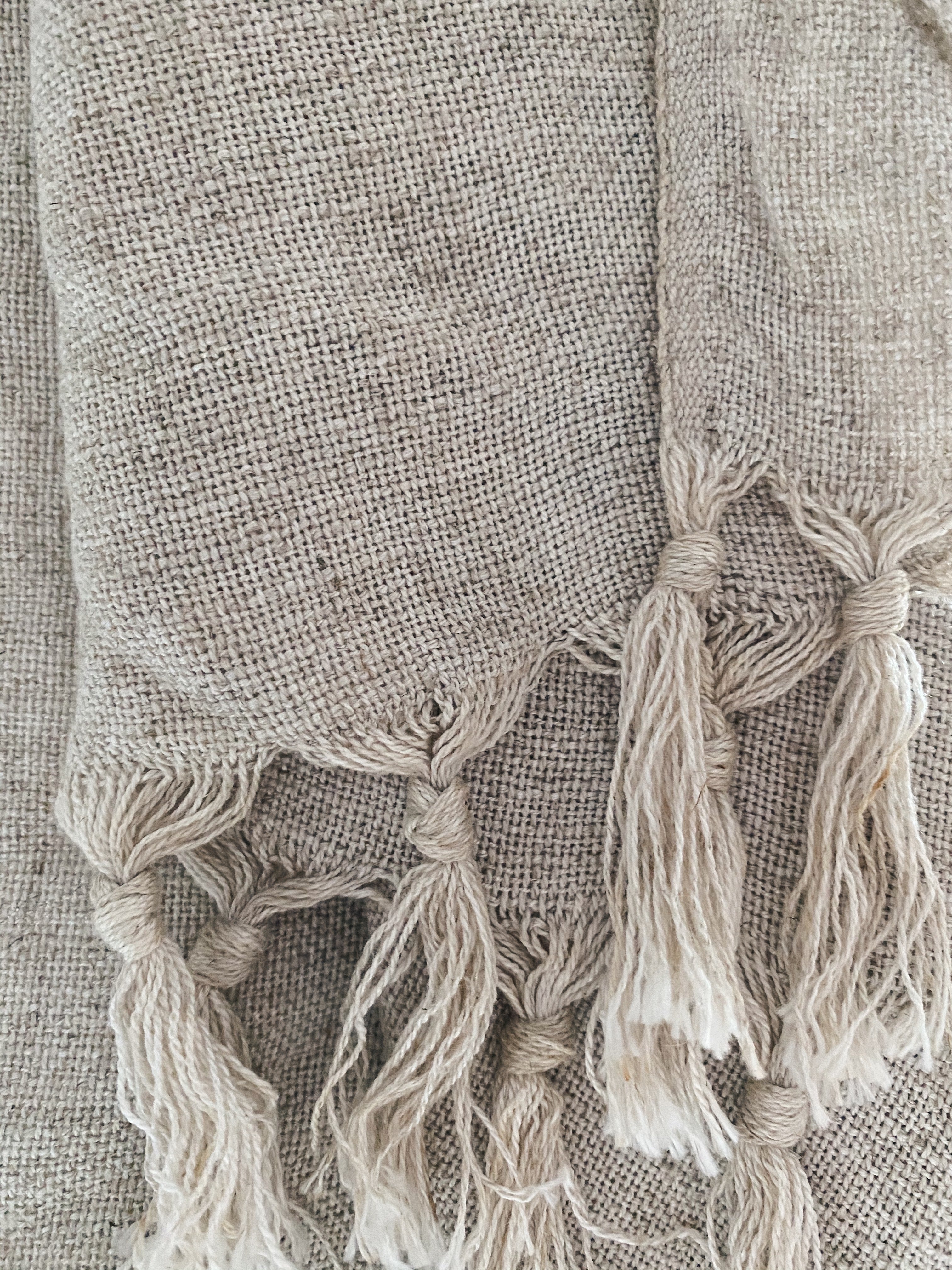 Large linen online blanket