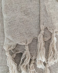 Extra Large Natural Linen Throw