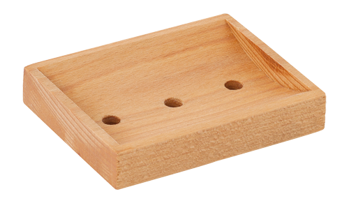 Three Hole Wooden Soap Dish