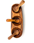 Olive wood Bowl and Spoon Trio