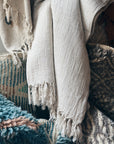 Extra Large Natural Linen Blanket