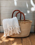 Hand Loomed Natural Cotton Blanket