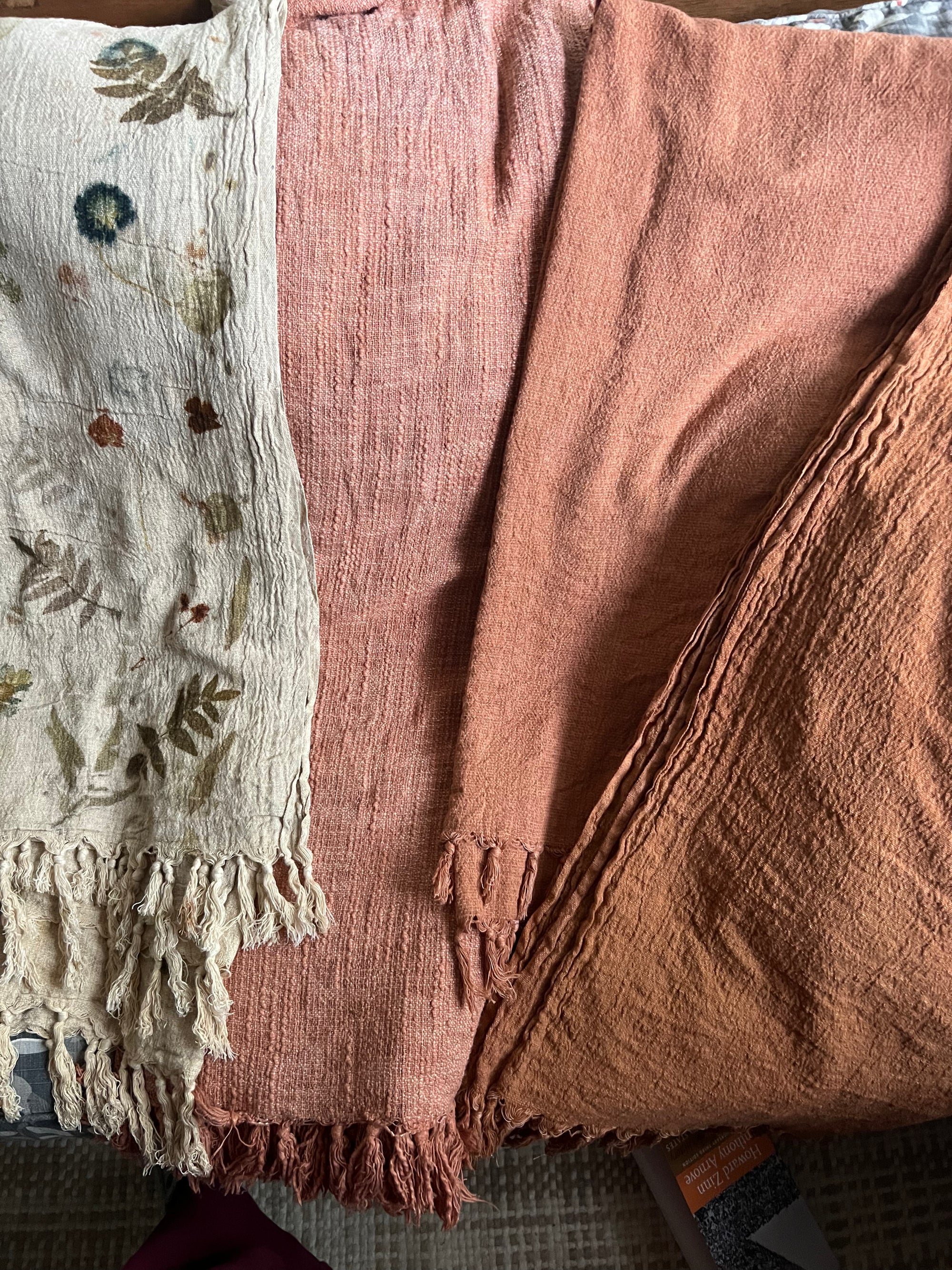 Hand Loomed Plant Dyed Eco Cotton Blanket