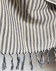 Grey Striped Linen Peshtemal