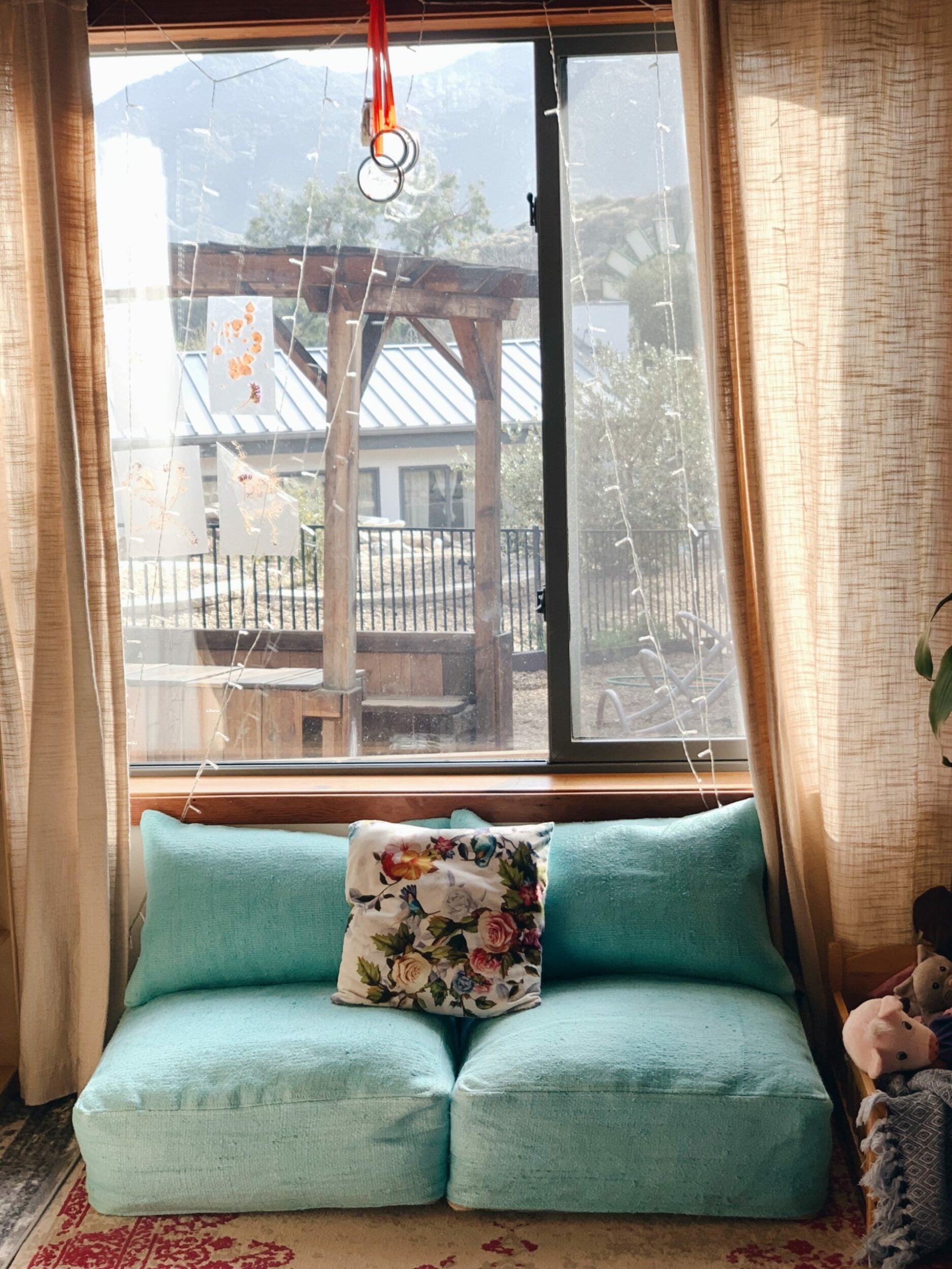 Vintage Hemp Floor Poufs