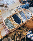 Mustard Gingham Linen Napkins