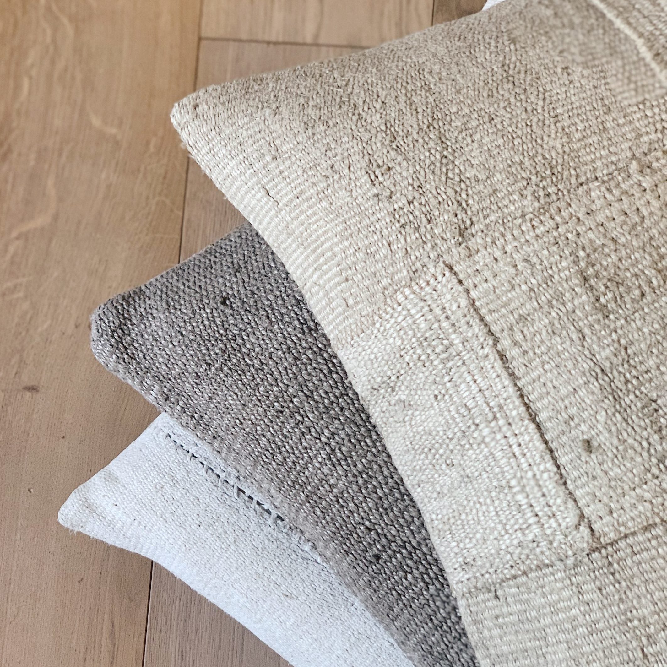 20&quot; Vintage Hemp Patchwork Pillows