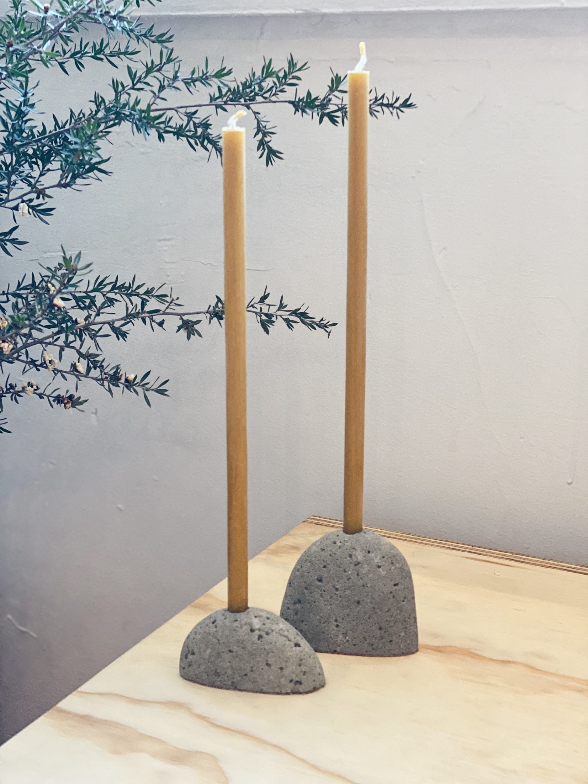 Natural Stone Candle Holders