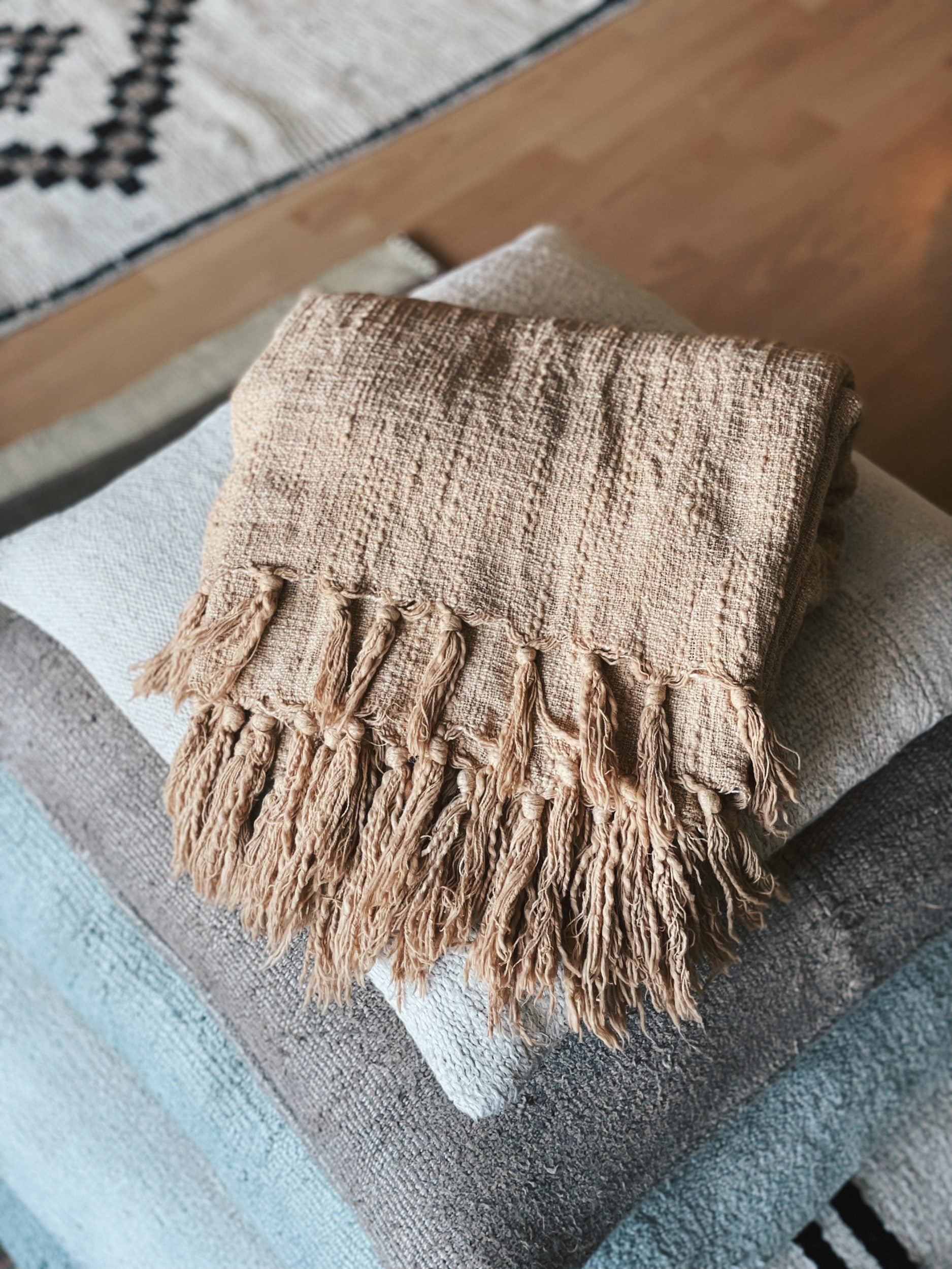 Hand Loomed Plant Dyed Eco Cotton Blanket