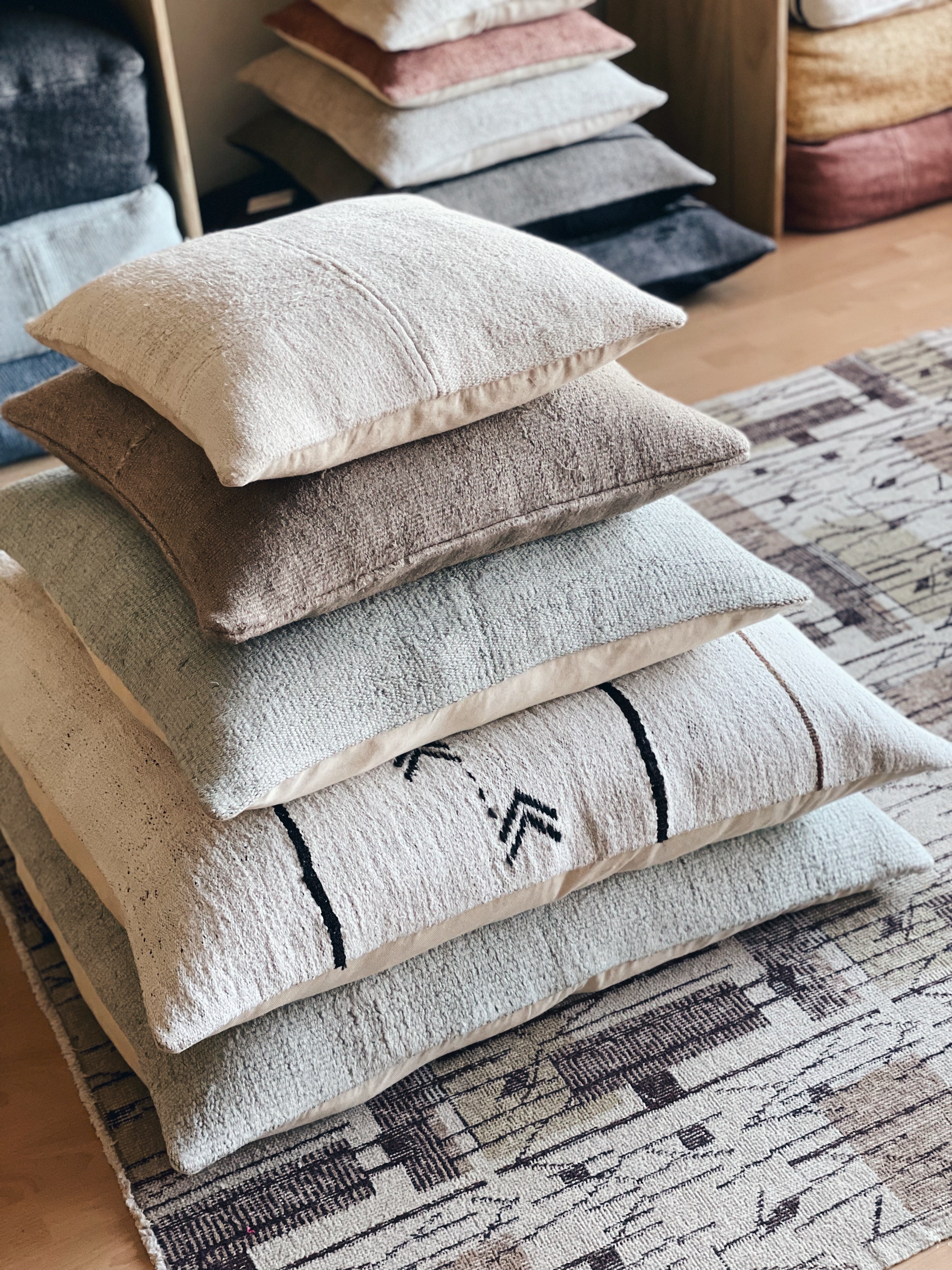 Medium Vintage Hemp Floor Cushions