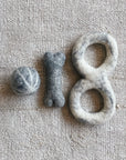 Set of 3 Wool Dog Toys