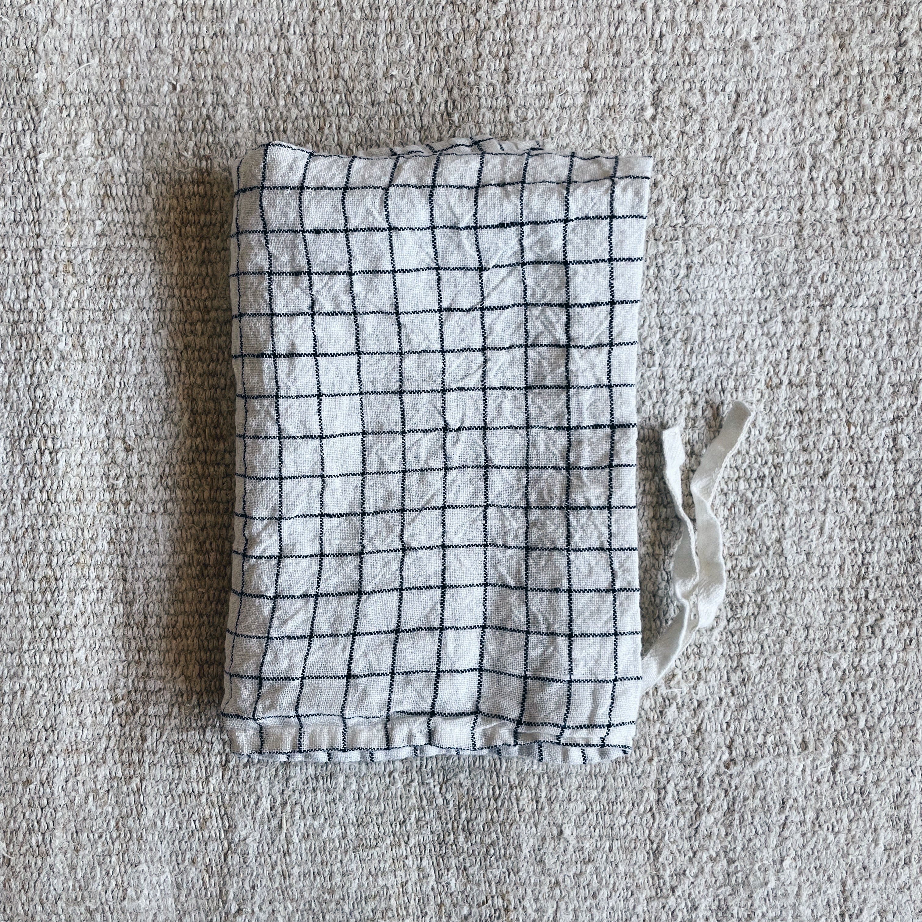 White with Black Check Kitchen Towel