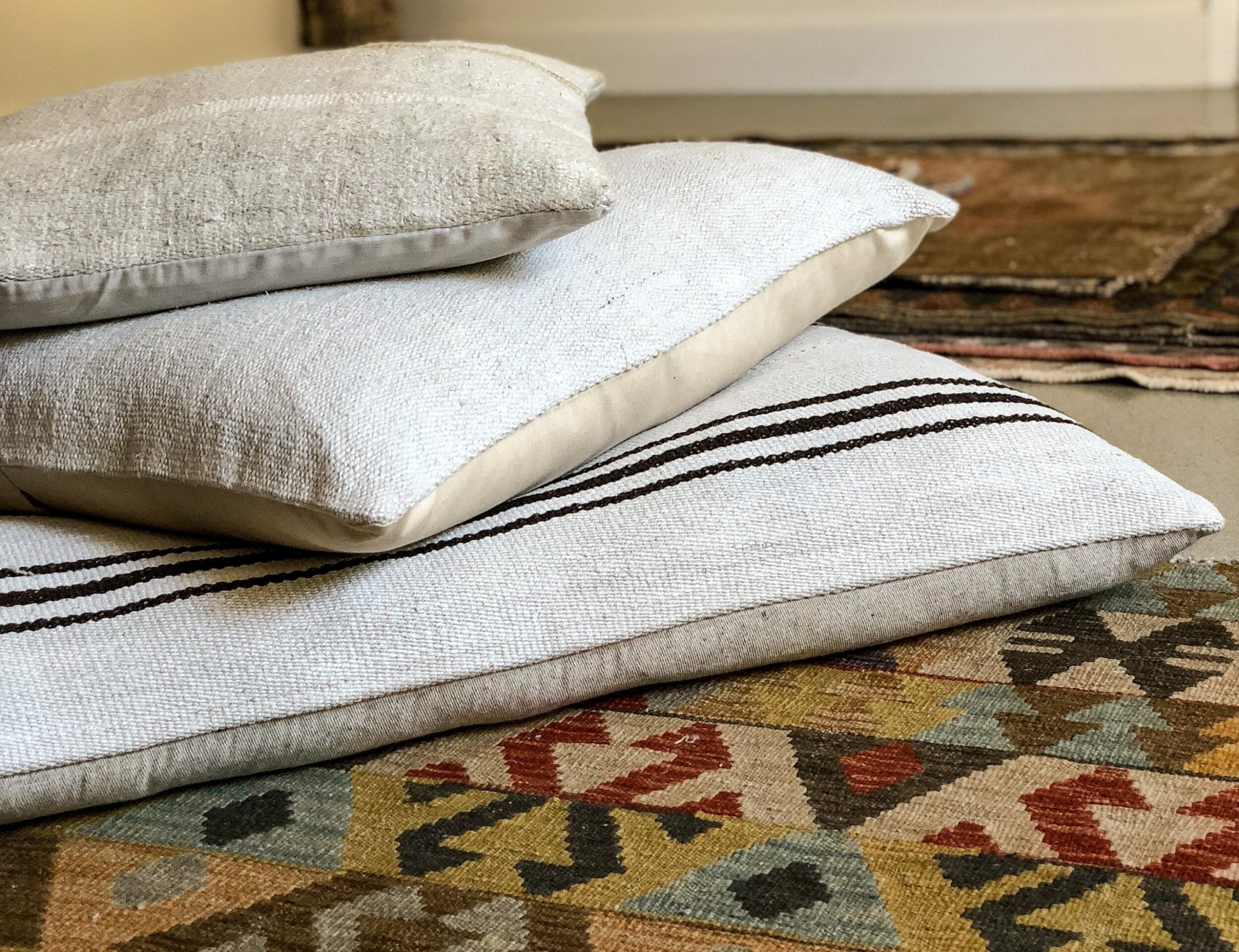 Medium Vintage Hemp Floor Cushions