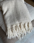 Hand Loomed Natural Cotton Blanket
