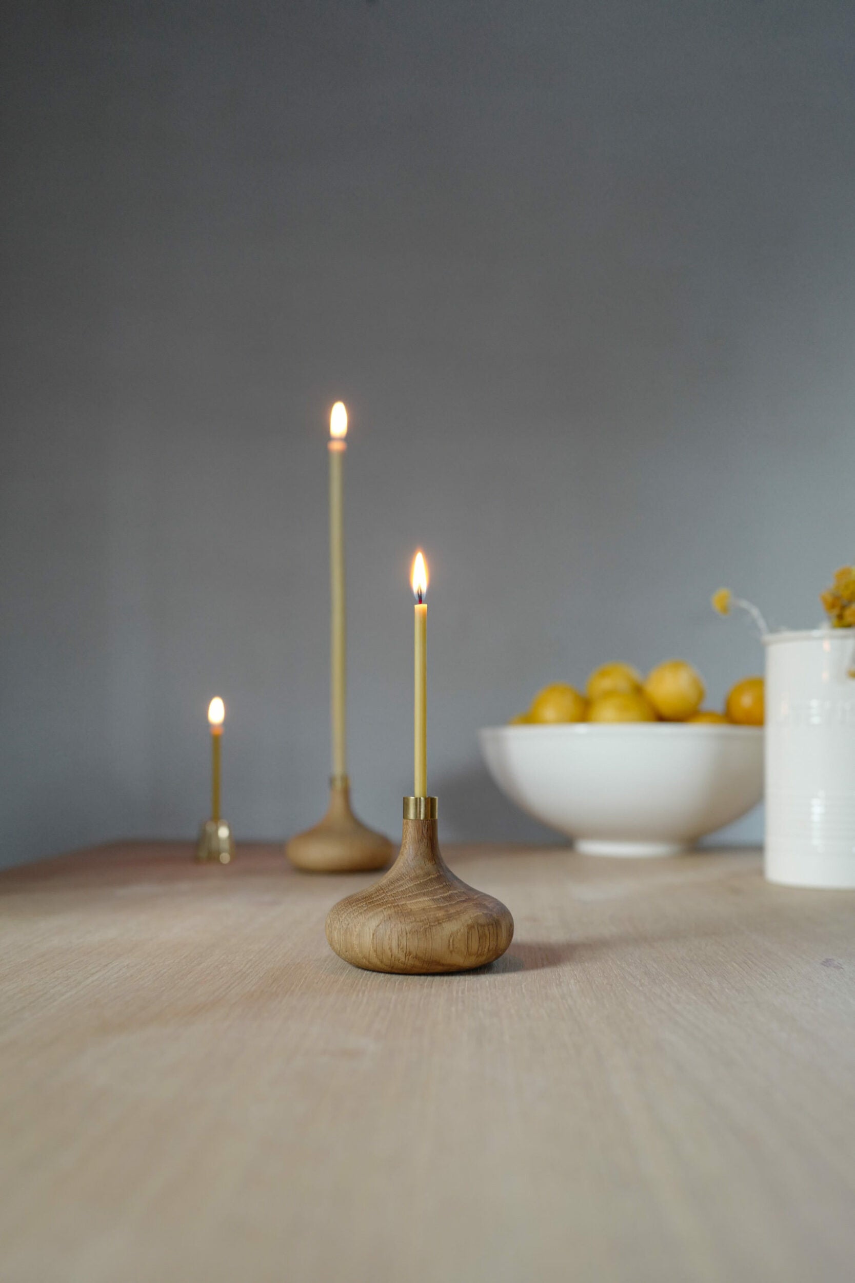 Oak Candle Holder