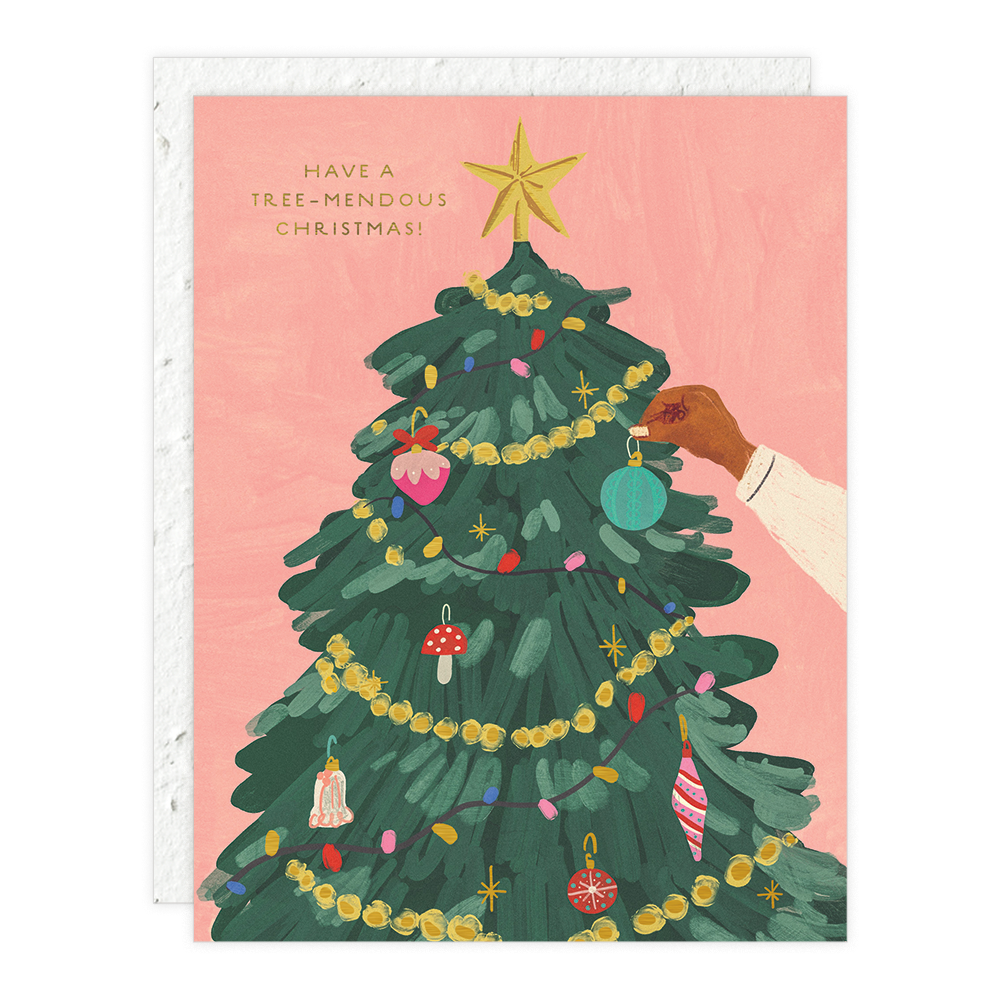 Christmas Tree Hanging - Christmas Card