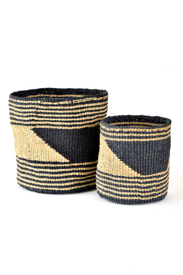 Geo Sisal Floor Baskets